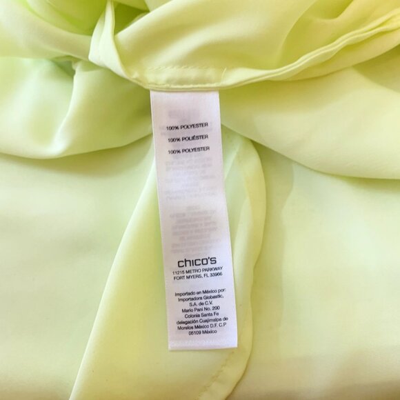 Chicos Womens Popover Split Neck Tunic Top Spring Green Sleeveless Size 1 | M - Picture 13 of 16